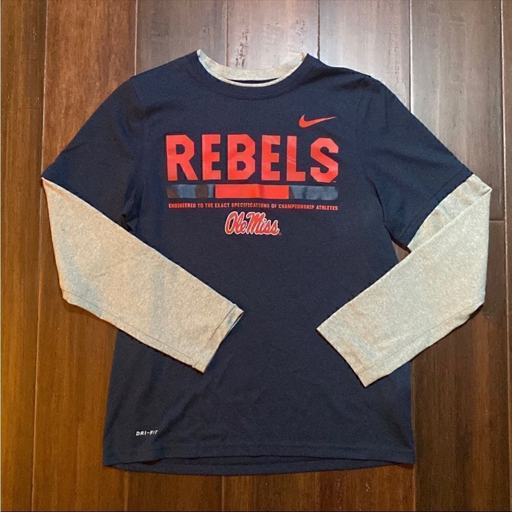 Nike Ole Miss Boys Long Sleeve Shirt